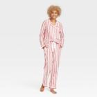 Women's Perfectly Cozy Flannel Pajama Set - Stars Above Red