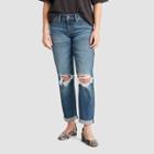 Denizen From Levi's Women's Mid-rise Slim Fit Boyfriend Cropped Jeans - Blue Crush
