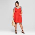 Women's Plus Size Strappy Dress - Universal Thread Orange