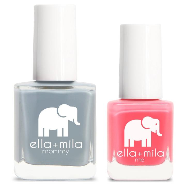 Ella+mila Ella + Mila Mommy & Me Set Grey Skies +ella's Pick, Grey And Pink