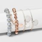 Glitzys, Hanging Leaf & Drop Set Of 4 Bracelets - A New Day,