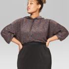Women's Plus Size Pleated Bodre Midi Skirt - Wild Fable Black