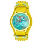 Boum Originaire Ladies Marbelized Dial Leather-band Watch - Yellow, Golden