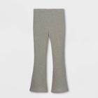 Girls' Rib Knit Flare Pull-on Pants - Art Class Gray