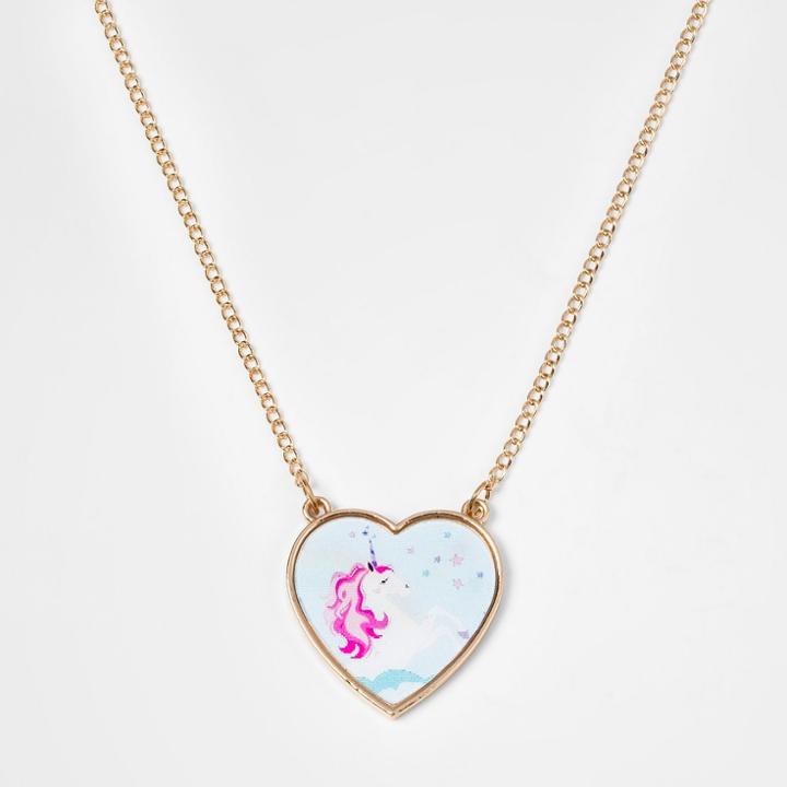 Cat & Jack Girls' Holographic Unicorn & Rainbow Pendant Necklace - Cat And Jack,