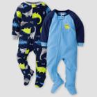 Gerber Baby Boys' Dino Blanket Sleeper Footed Pajama - Blue