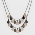 Two Rows And Drops Short Necklace - A New Day Rose Gold