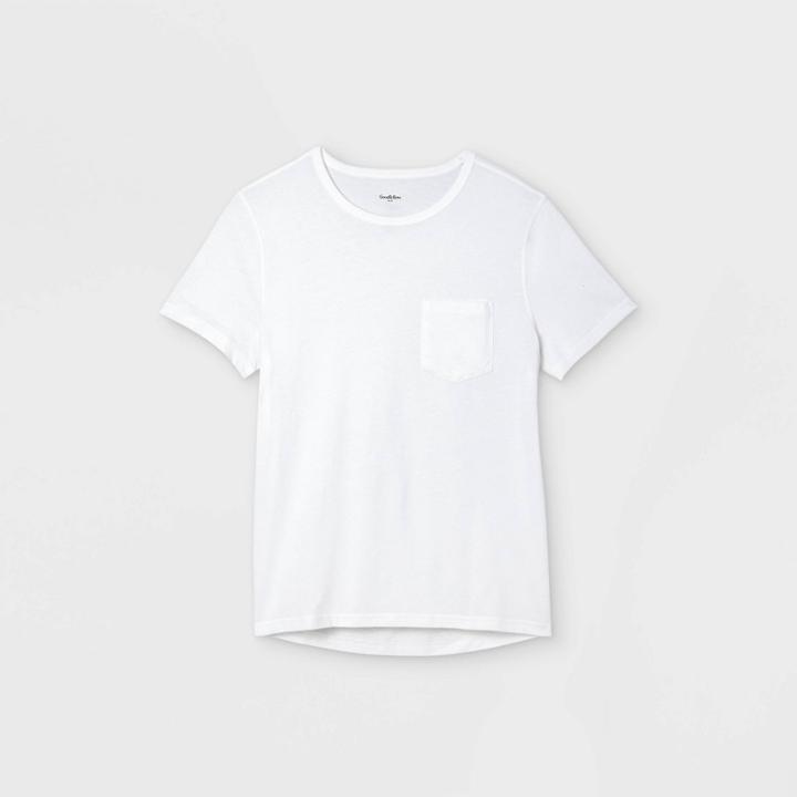 Men's Adaptive Loose Fit Short Sleeve Crewneck T-shirt - Goodfellow & Co White