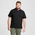 Men's Big & Tall Standard Fit Short Sleeve Loring Polo Shirt - Goodfellow & Co Charcoal (grey)