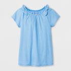 Girls' Cap Sleeve Knit Tie Top - Cat & Jack Blue