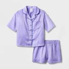 Girls' Satin Pajama Set - Art Class Purple