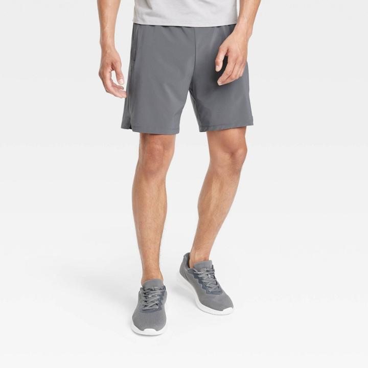 Men's 7 Lined Run Shorts - All In Motion Matte Gray