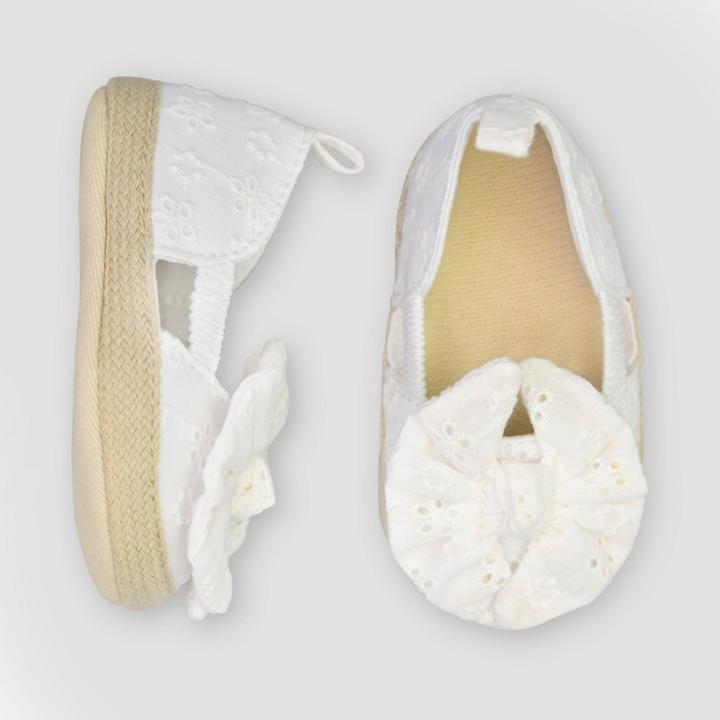 Baby Girls' Eyelet Espadrille - Just One You Made By Carter's White 0-3m, Girl's,