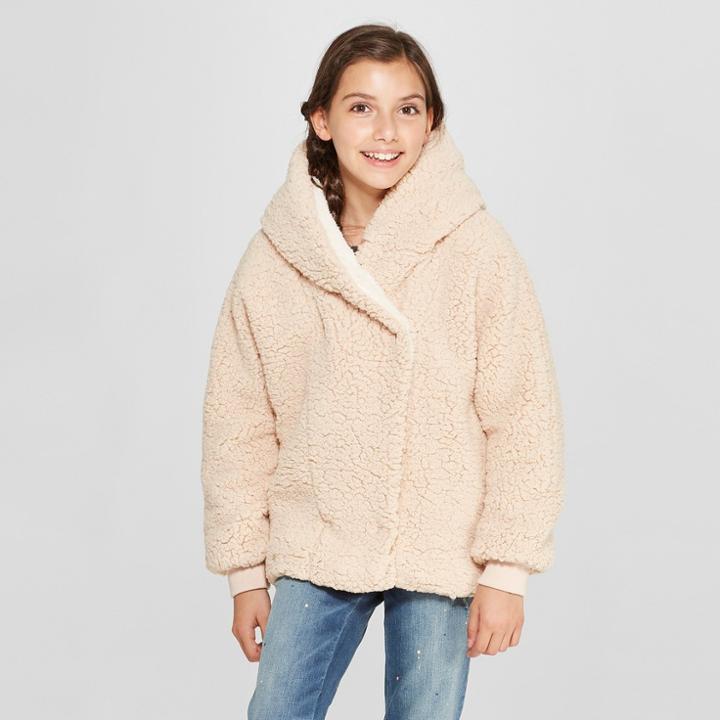 Girls' Hooded Serpa Bomber Jacket - Cat & Jack Blush Peach