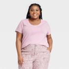 Women's Plus Size Short Sleeve T-shirt - Knox Rose Pink