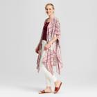 Women's Sheer Kimono W/ Tassels - Xhilaration Natural