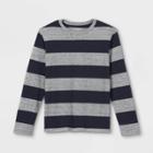 Boys' Rugby Striped Long Sleeve T-shirt - Cat & Jack Navy