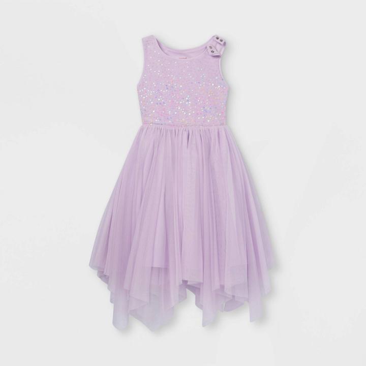 Girls' Adaptive Tulle Dress - Cat & Jack Purple