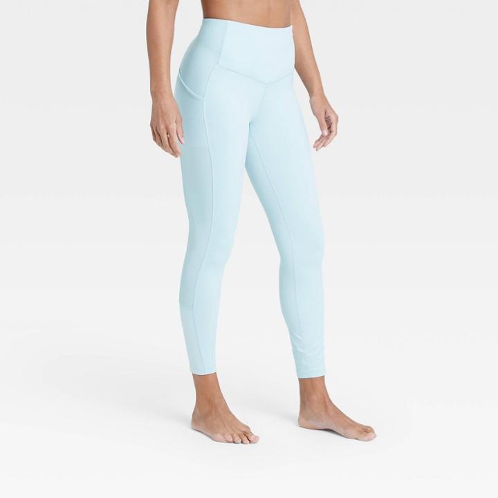 Women's Contour Flex High-waisted Ribbed 7/8 Leggings 24.7 - All In Motion Air Blue