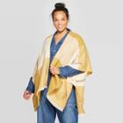 Women's Plus Size Cozy Check Ruana - Universal Thread Navy, Women's, Size: