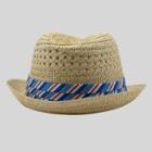 Toddler Boys' Straw Weave Fedora - Cat & Jack Neutral