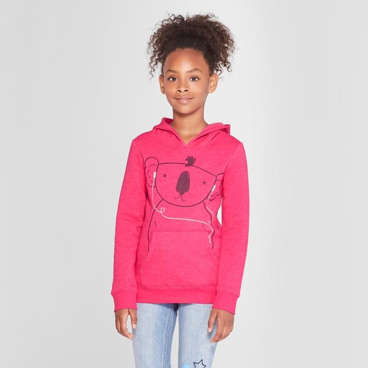Girls' Koala Fleece Hoodie - Cat & Jack Pink