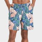Men's 7 Tropical With Liner Hybrid Swim Trunks - Goodfellow & Co Pink