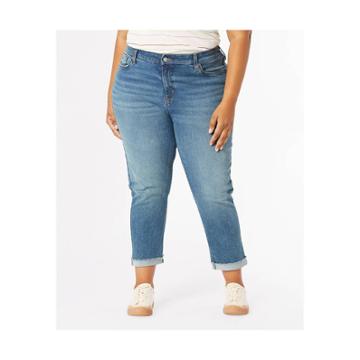 Denizen From Levi's Women's Plus Size Mid-rise Cropped Boyfriend Jeans- Sugar Pine 18,