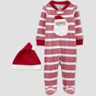 Baby Striped Santa Sleep N' Play - Just One You Made By Carter's White/red Newborn