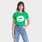 Grayson Threads Women's St. Patrick's Day Lips Value Short Sleeve Graphic T-shirt - Green