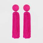 Sugarfix By Baublebar Beaded Studs Tassel Drop Earrings - Pink, Women's