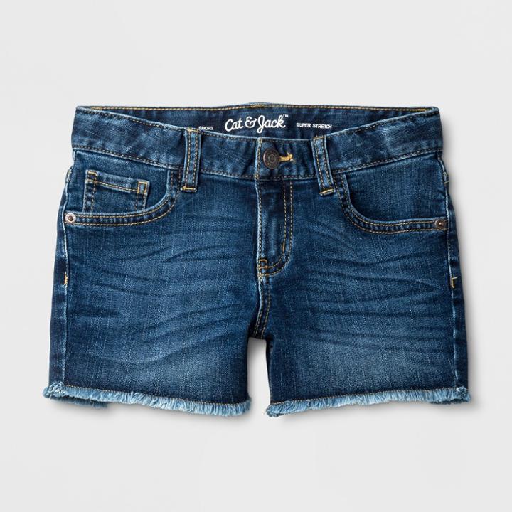 Girls' Denim Shorts - Cat & Jack Dark Denim