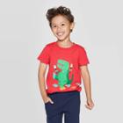 Toddler Boys' Dino Painter Graphic Short Sleeve T-shirt - Cat & Jack Red