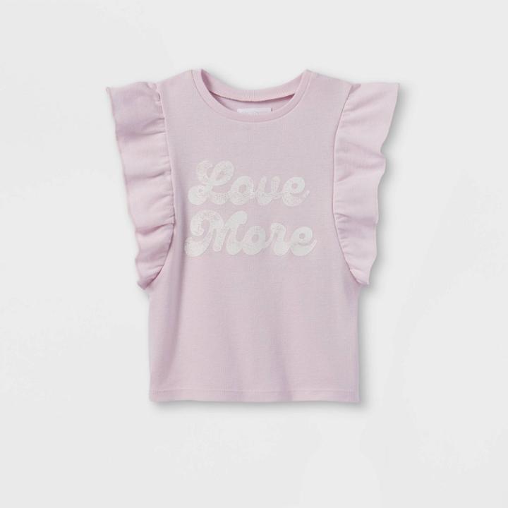 Grayson Mini Toddler Girls' Ruffle T-shirt - Purple
