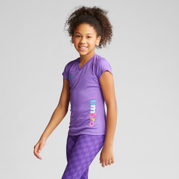 Umbro Girls' Graphic Logo Tech T-shirt - Purple
