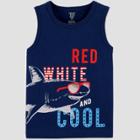 Baby Girls' 4th Of July Shark Cool T-shirt - Just One You Made By Carter's Blue
