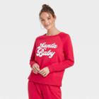 Grayson Threads Women's Santa Baby Graphic Sweatshirt - Red