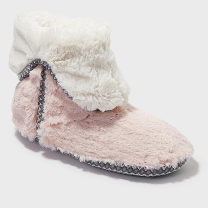 Women's Dearfoams Bootie Slippers - Pink