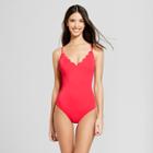 Vanilla Beach Women's Scallop Cheeky One Piece - Heat Wave