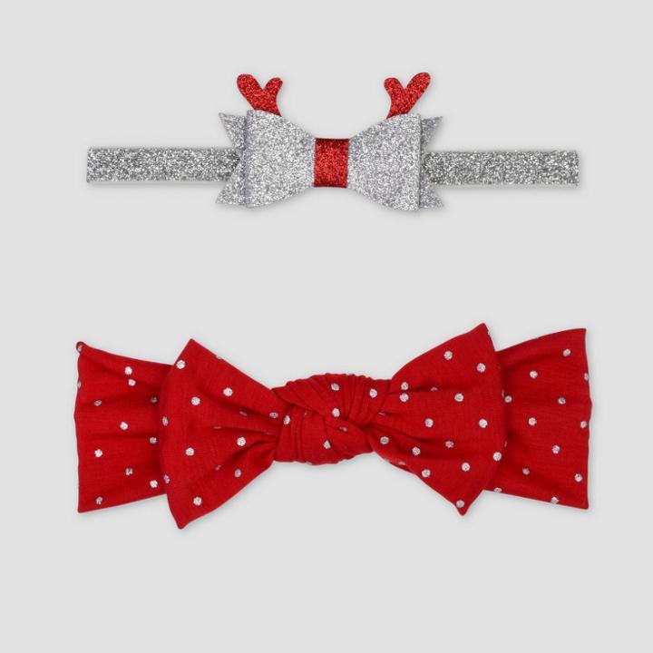 Baby Girls' 2pk Chritmas Headwrap - Just One You Made By Carter's