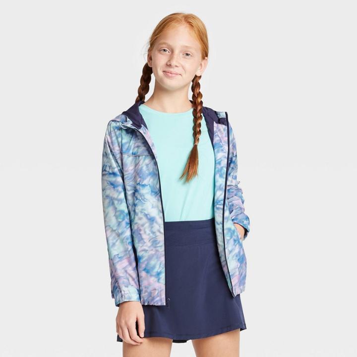 Girls' Rain Jacket - All In Motion Aqua Xs, Girl's, Blue