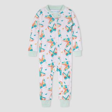 Burt's Bees Baby Baby Girls' Butterfly Pajama Jumpsuit - Blue