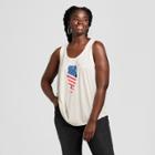 Women's Plus Size Flag Longhorn Graphic Tank Top - Grayson Threads (juniors') White