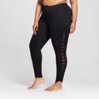 Plus Size Women's Plus Comfort Lattice 7/8 Leggings - Joylab Black