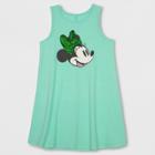 Disney Plus Size Girls' Minnie Mouse Flip Sequin St. Patrick's Day Dress - Green