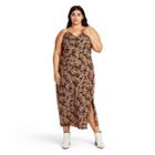 Women's Plus Size Paisley Print Slip Dress - Nili Lotan X Target Brown