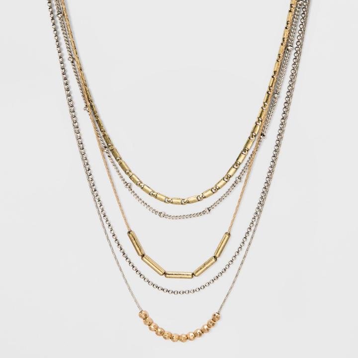 Multi Layer Mixed Chain Necklace - Universal Thread,