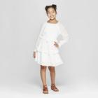 Girls' Ruffle Tier Dress - Art Class White