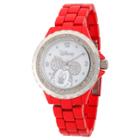 Women's Disney Mickey Mouse Enamel Sparkle Red Alloy Watch - Red