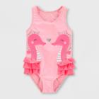 Baby Girls' Seahorse One Piece Swimsuit - Just One You Made By Carter's Pink